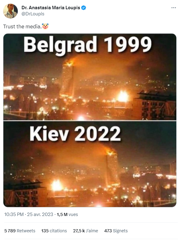 Une image, décontextualisée et inversée, utilisée par les médias pour illustrer le conflit en Ukraine ?