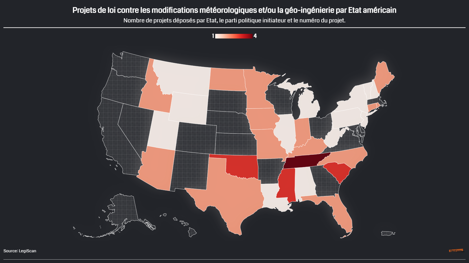 Trente-et-un États américains se lancent dans une frénésie législative contre la géo-ingénierie et les modifications&nbsp;météorologiques